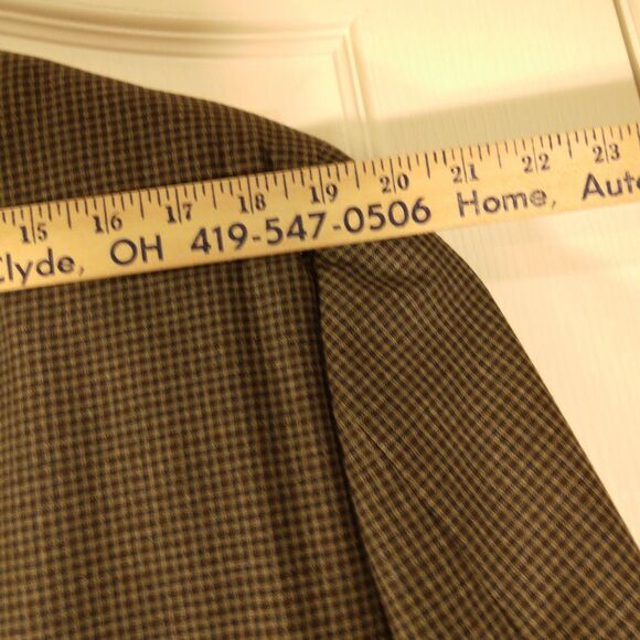 Michael Kors MK sport coat blazer mens 44R brown checker 2 button double vented - Picture 8 of 11